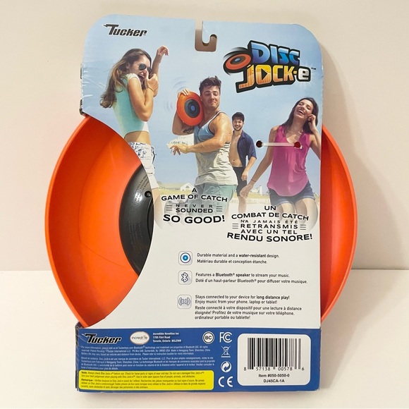Disc Jock-E Frisbee Flying Disc Speaker That Plays Your Music Bluetooth - Picture 7 of 14